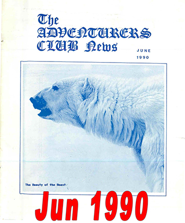 June 1990 Adventurers Club News Cover